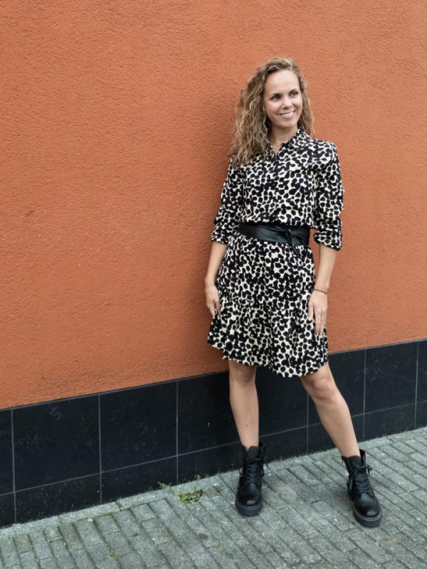 Moss Copenhagen jurk laarzen Builboxer aw20