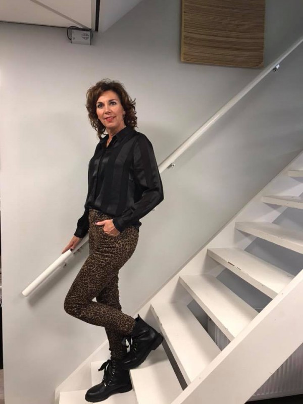 Bianco broek rib tijgerprint herfst 2019