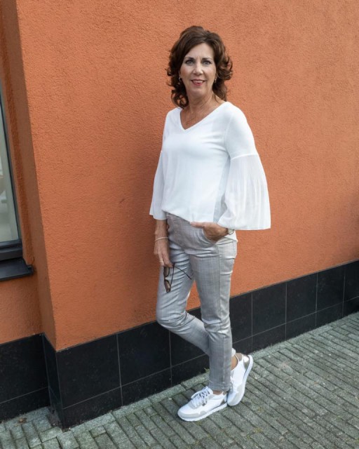 Bianco broek zilver top Yaya wit aw20